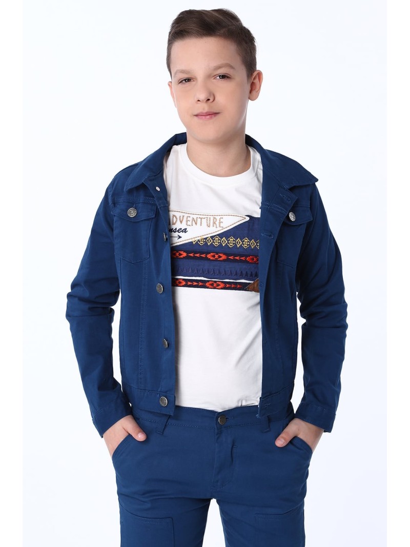 Boys\' navy blue jacket NDZ51600 - Online store - Boutique